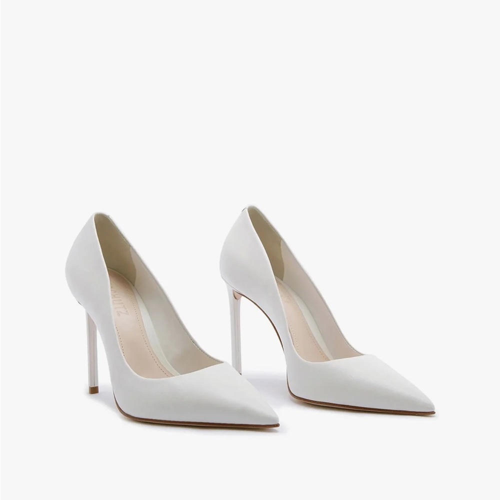 SCHUTZ Lou High Stiletto White Pump
